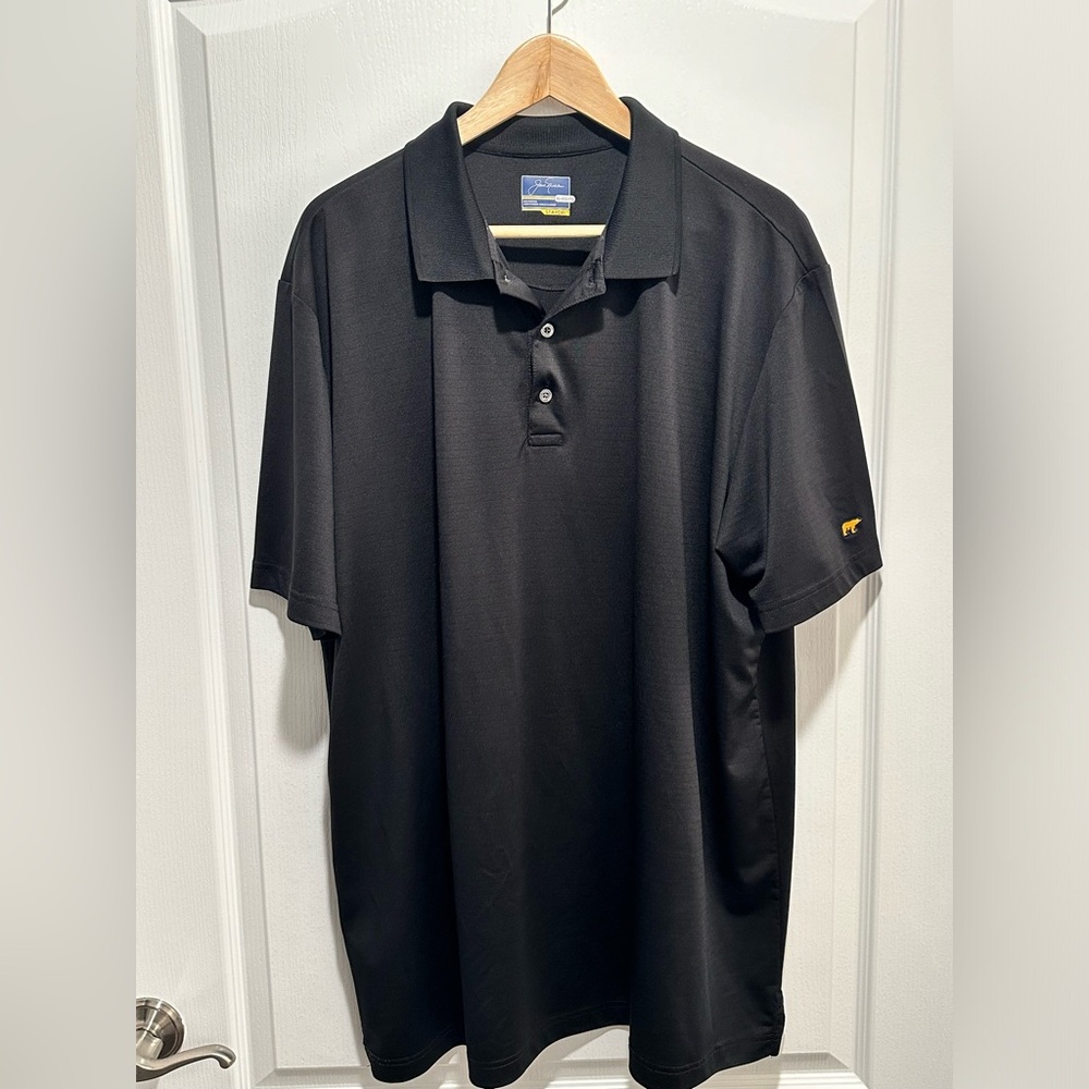Jack Nicklaus Golf Polo Black Golden Bear Performance Polo Shirt - Size: XL